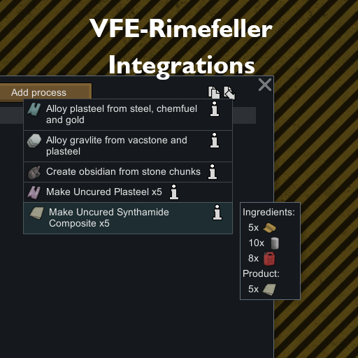 VFE Factory Integrated Rimefeller Recipes