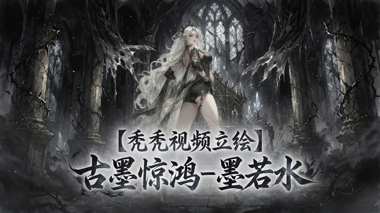【秃秃视频立绘】古墨惊鸿-墨若水（1*女立绘+NPC+独立战斗小人）