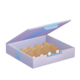 Box of creme horns