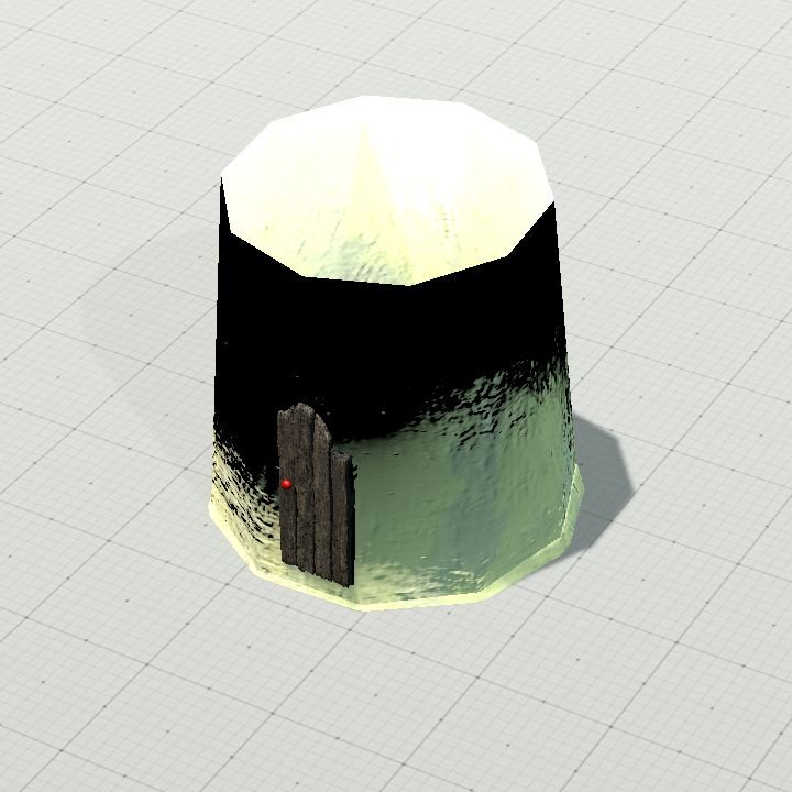 Toadstool house unroofed