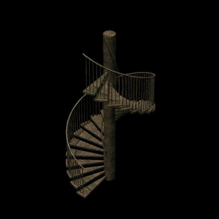 Metal spiral stairs