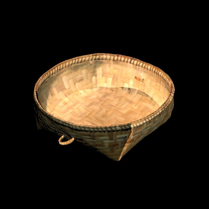 Wicker basket - lid up