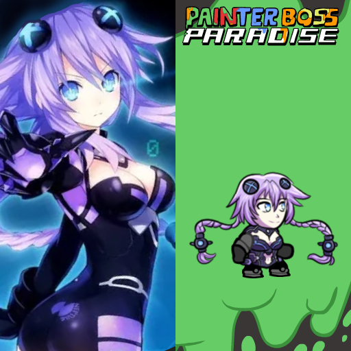 Purple heart (Neptunia) (comissioned on Fiverr)