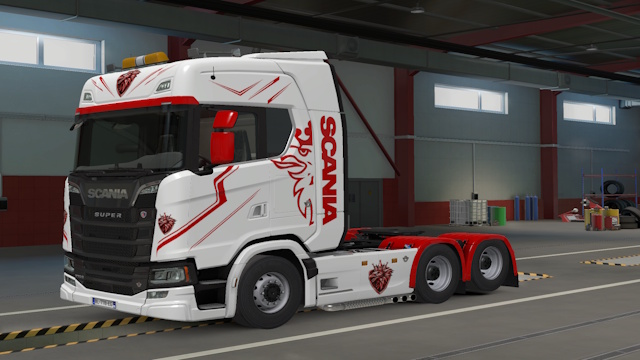 Skin Scania S et sa remorque