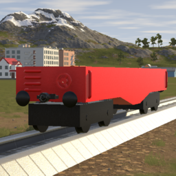 City Train Wagon - Red (Realistic)