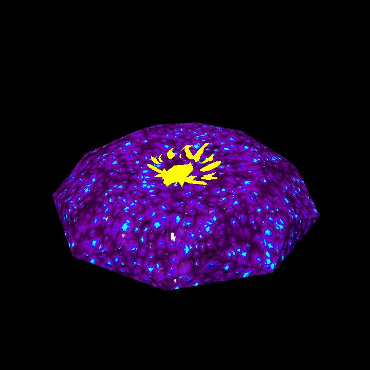 A glowing sigil stone A - flame