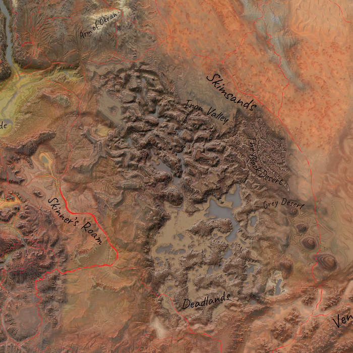 Neat Map [Borderless + Names + Roads]