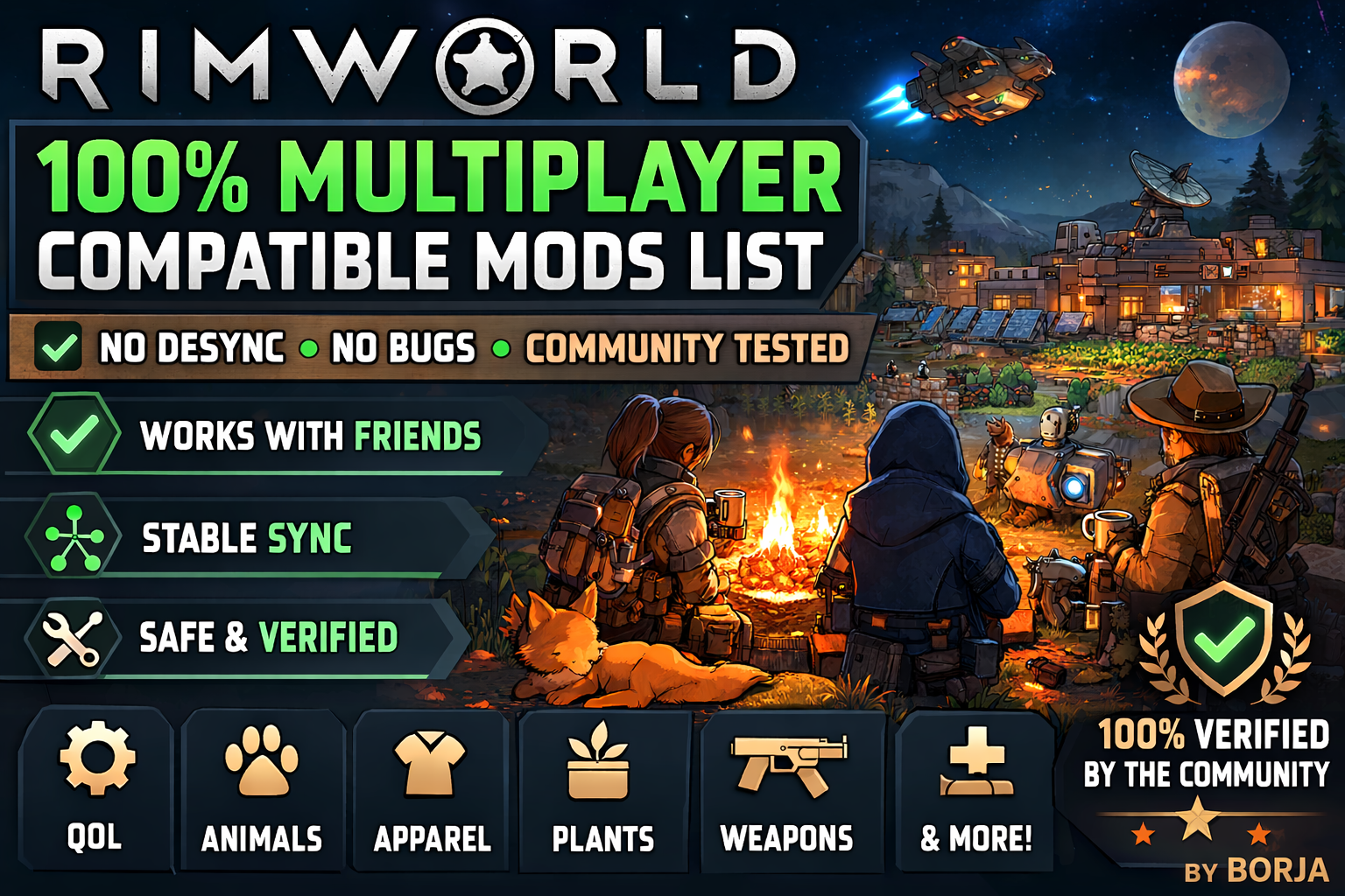 RimWorld – Multiplayer Compatible Mods List (No Desync / Community Tested) by Borja