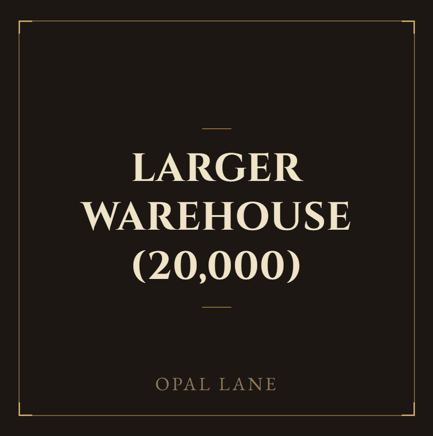 Larger Warehouse (20,000 capacity)