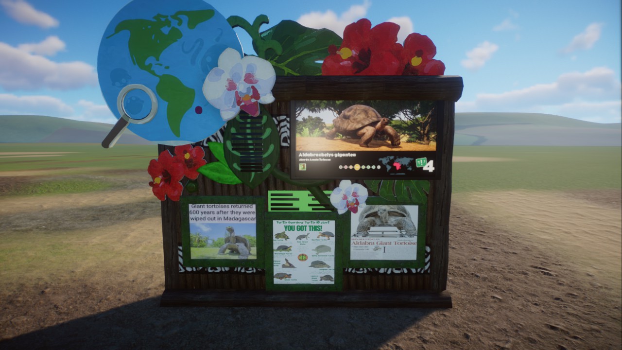 Aldabra Tortoise sign