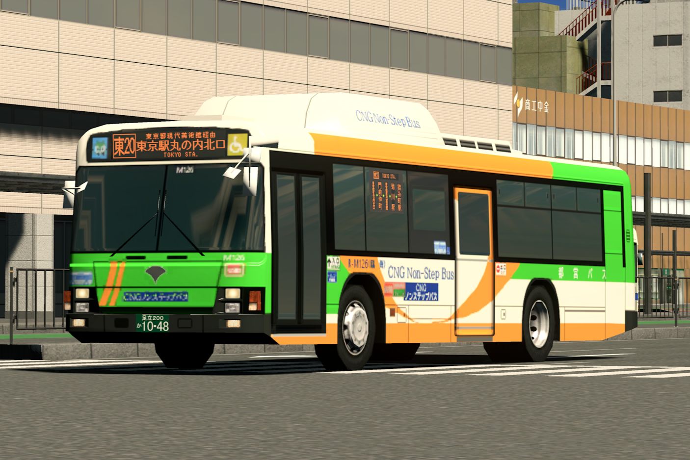 CNGノンステップバス 1/150スケール Steam Workshop::都営バス CNGノンステップバス 2台セット (Toei Bus CNG)