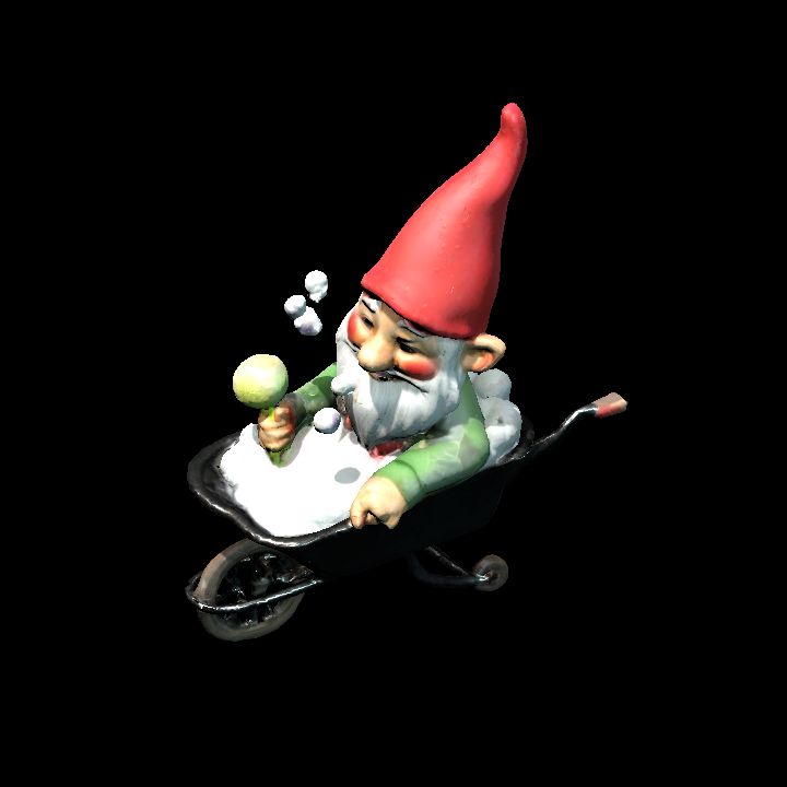 Gnome wheelbarrow bathtime