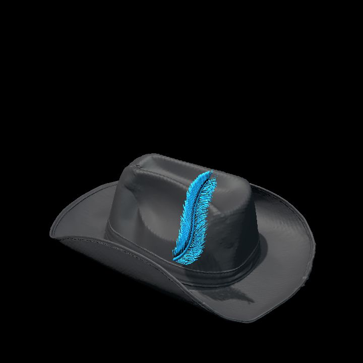 Black hat - Blue feather