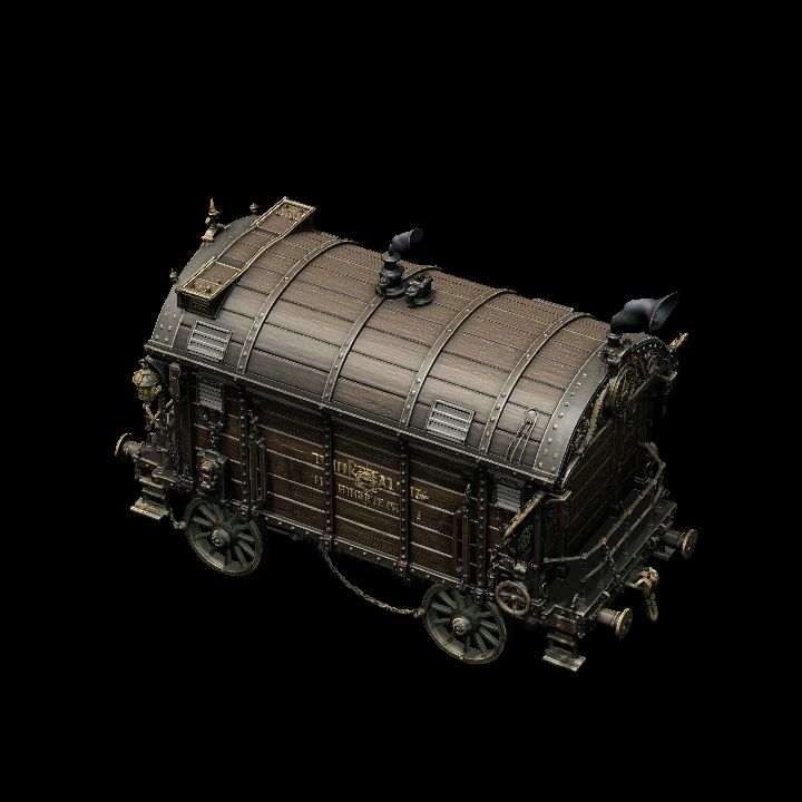 Steampunk freight wagon