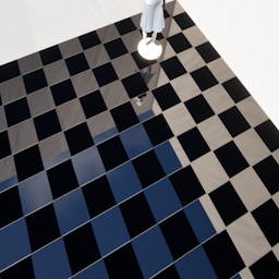 Chessboard Floor Black/Mirror