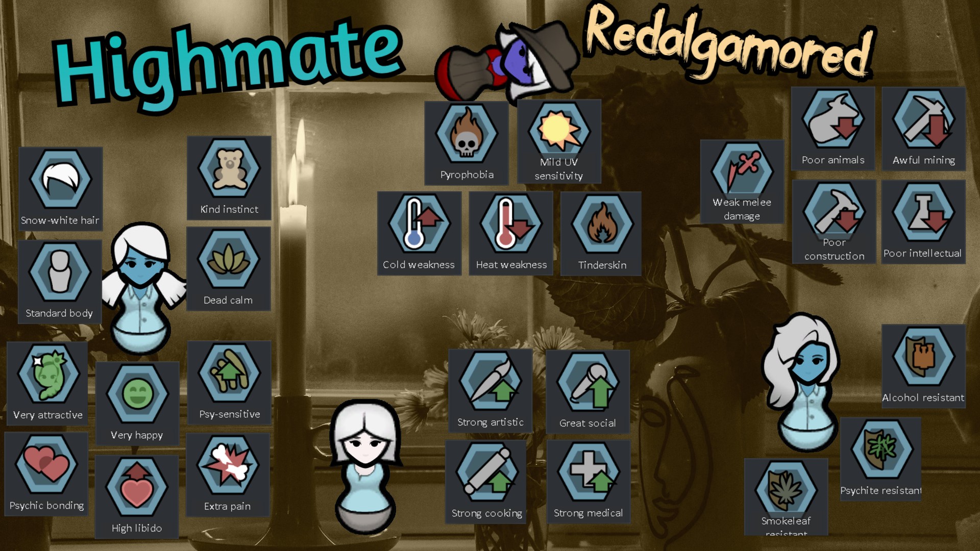 Highmate Vanilla race reworked ][ xenotype redalgamored