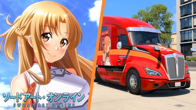 Kenworth T680 2022 Asuna Yuuki - Sword Art Online Skin