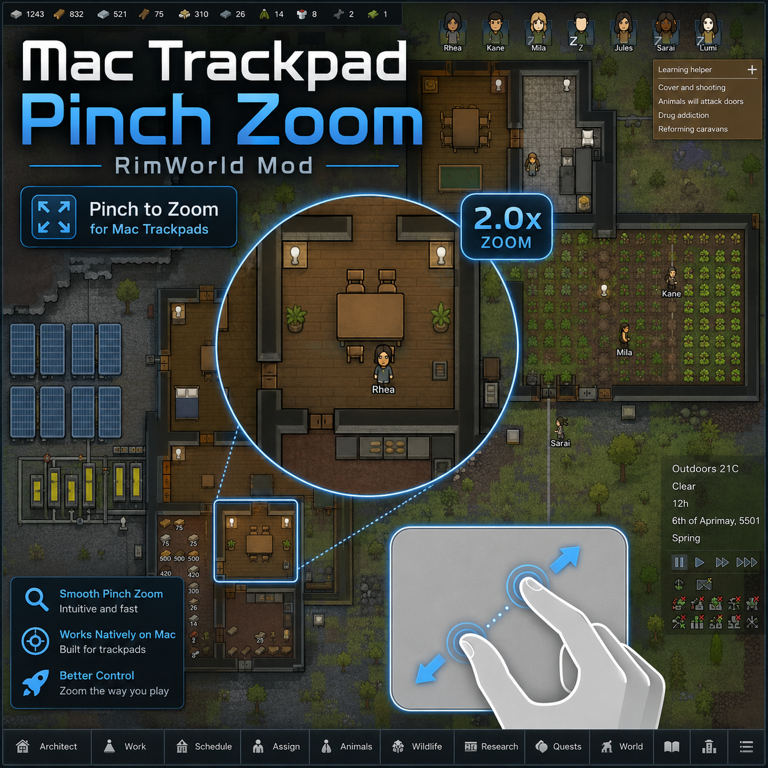 macOS Trackpad Pinch Zoom