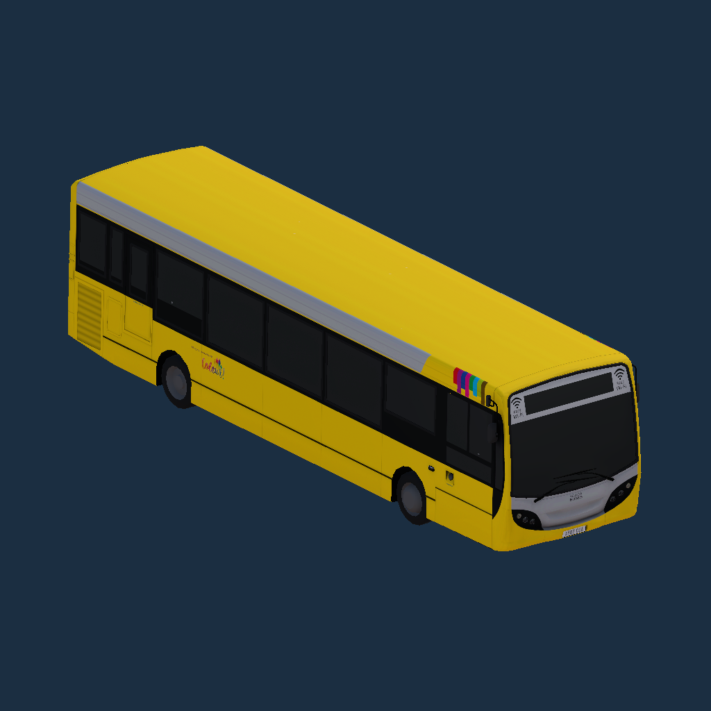 Enviro 200 10.9m - Yellow Buses Silver - Black headlights