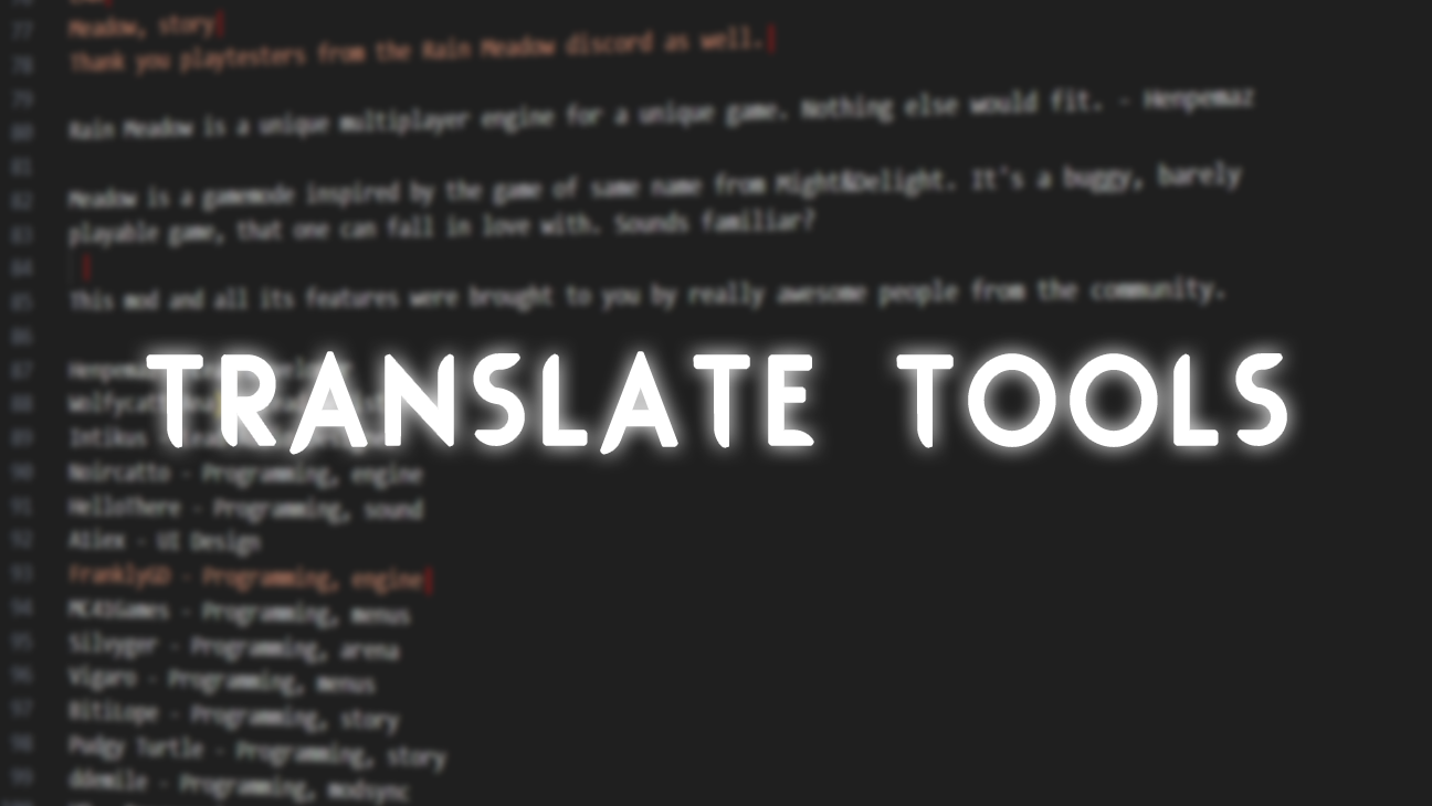 Translate Tools