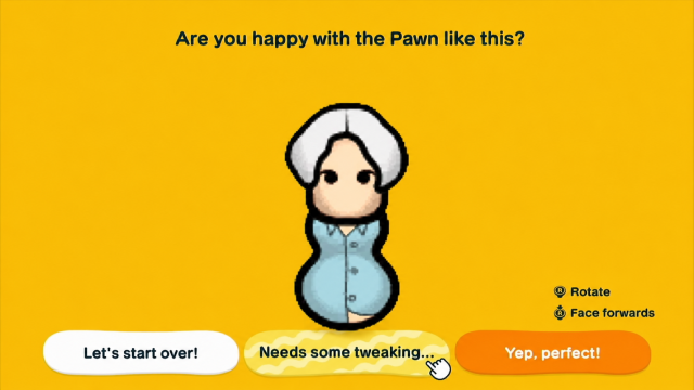 Mii-Style Pawn Maker mod preview for RimWorld