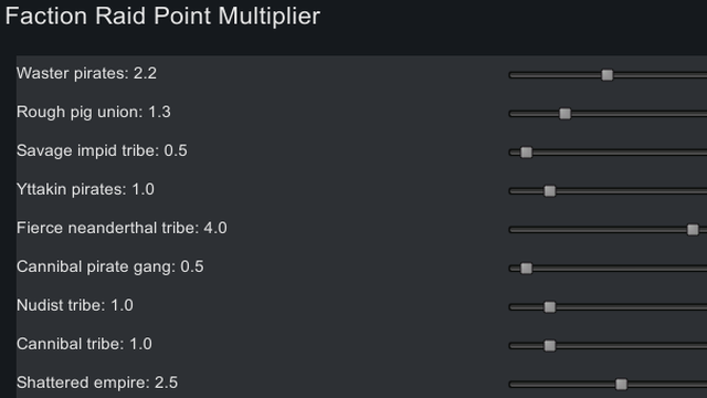 Faction Raid Point Multiplier (Adjust Raid Strength)