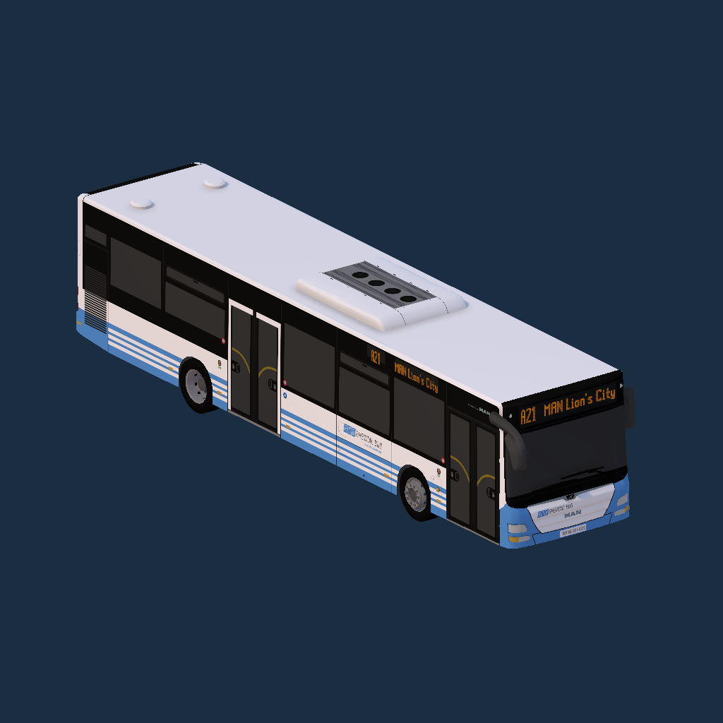 RTB Rheintal Bus - MAN A21 (Blaue Front und Rückseite)