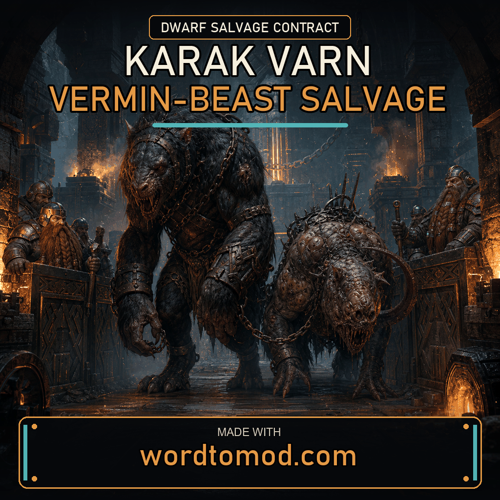 Karak Varn Vermin-Beast Salvage for Dwarfs