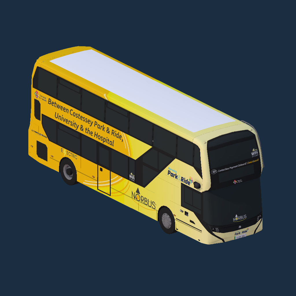 ADL Enviro400 EV NorBus Norwich Park&Ride Costessey Branded
