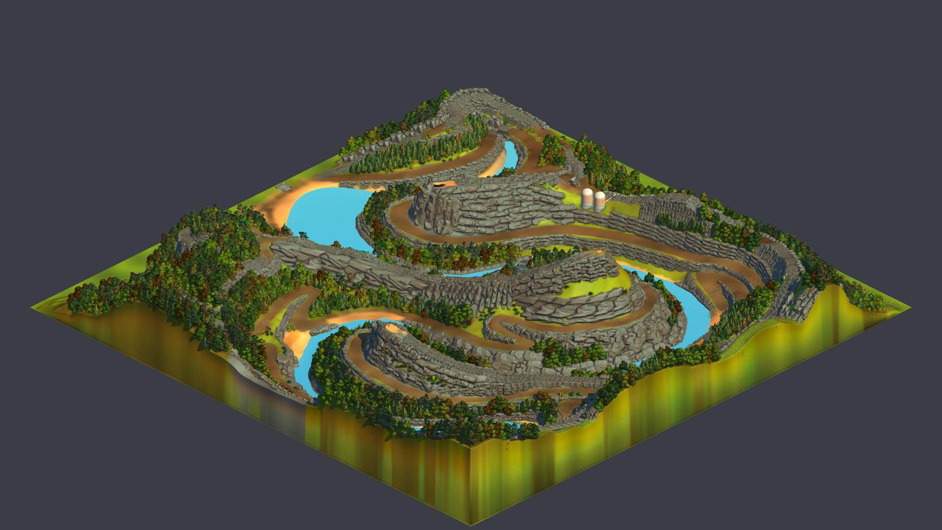 rally track and mountain track mountain river tile.tile