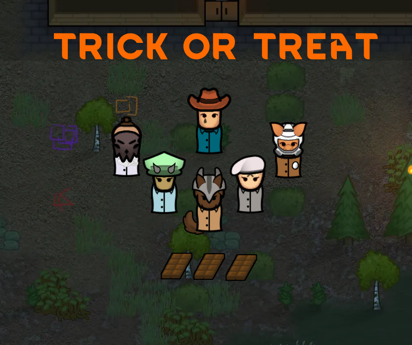 Trick or Treat mod preview for RimWorld