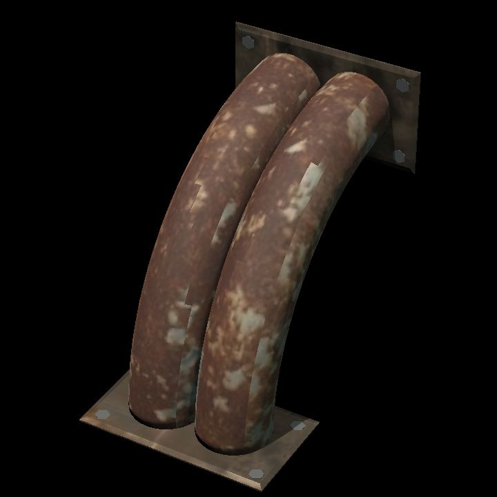 Wall pipes E - double