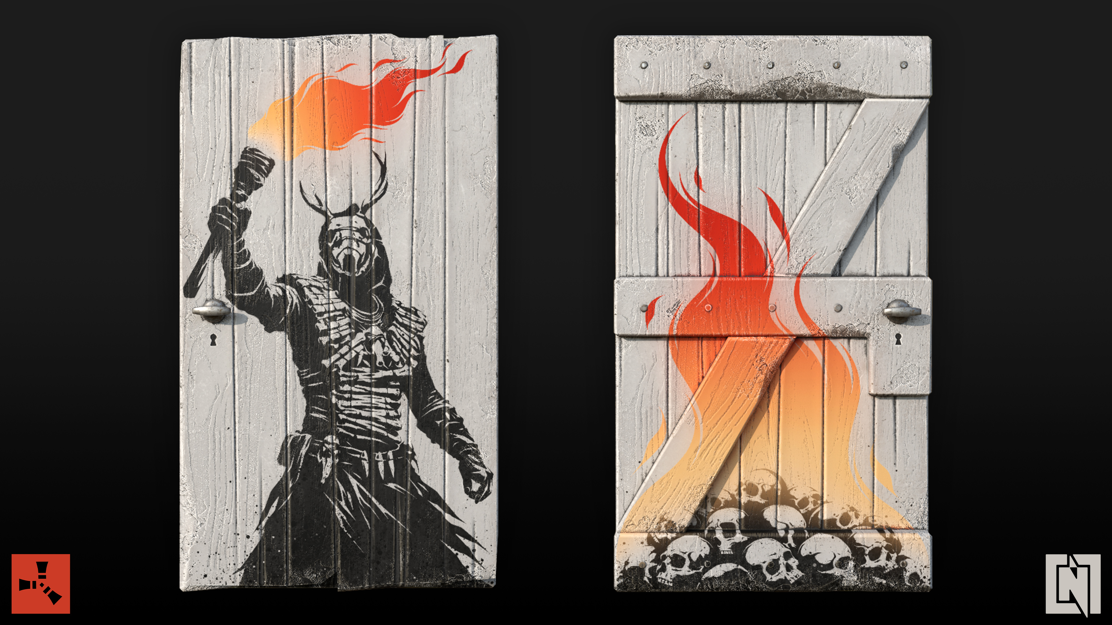 Flamebearer Wooden Door