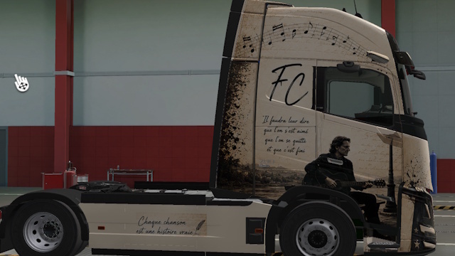 Volvo FH theme Cabrel et sa remorque