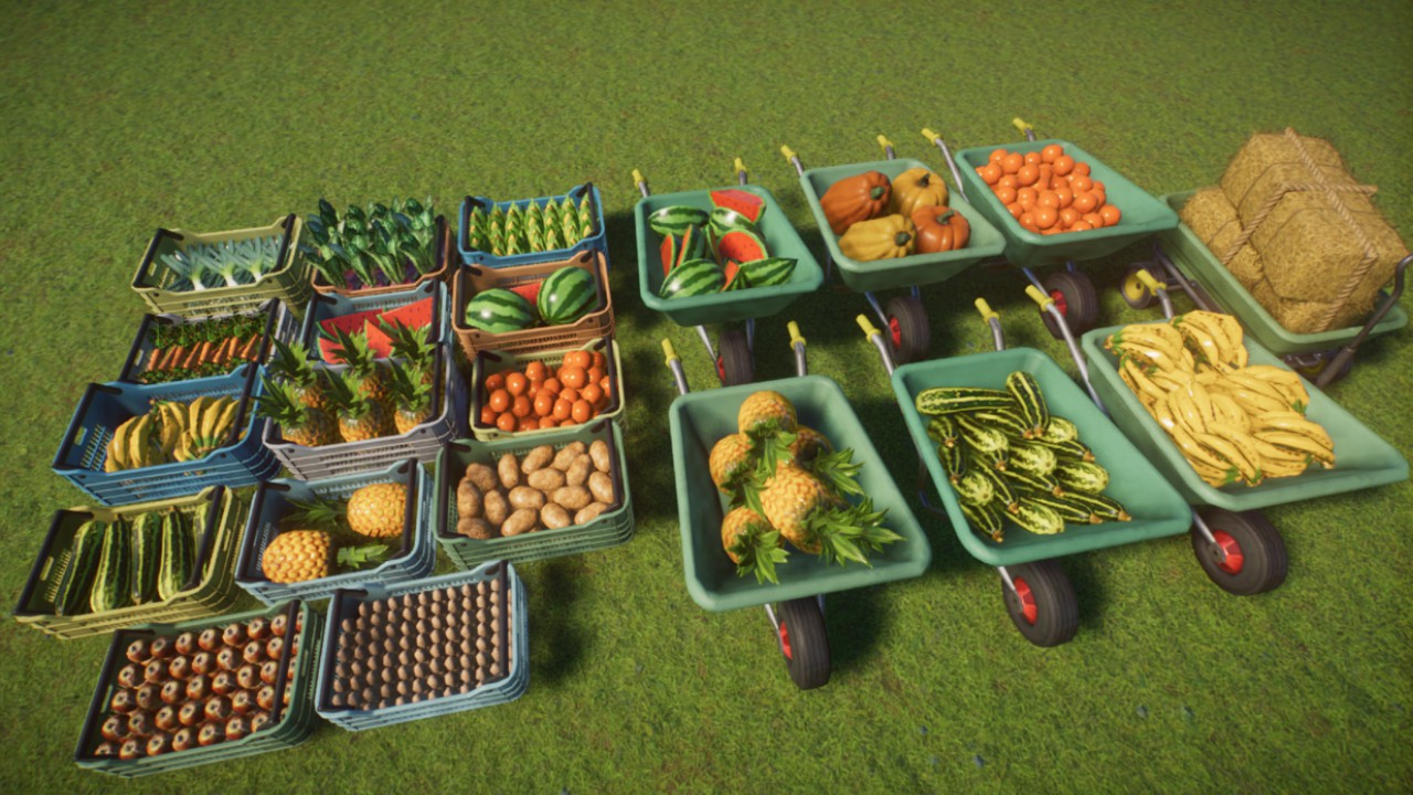 Feed Crate and Wheelbarrow Set