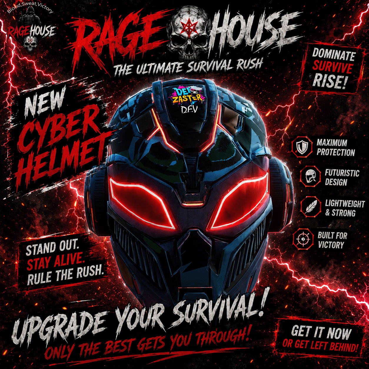 RAGEHOUSE - Cyber Helmet V 1.1 / by xTheTwiizz, Deezaster & GreenDreamz