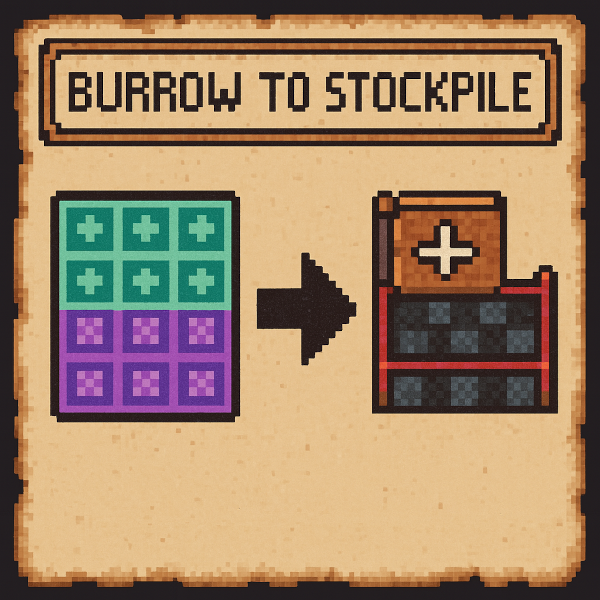 Burrow To Stockpile