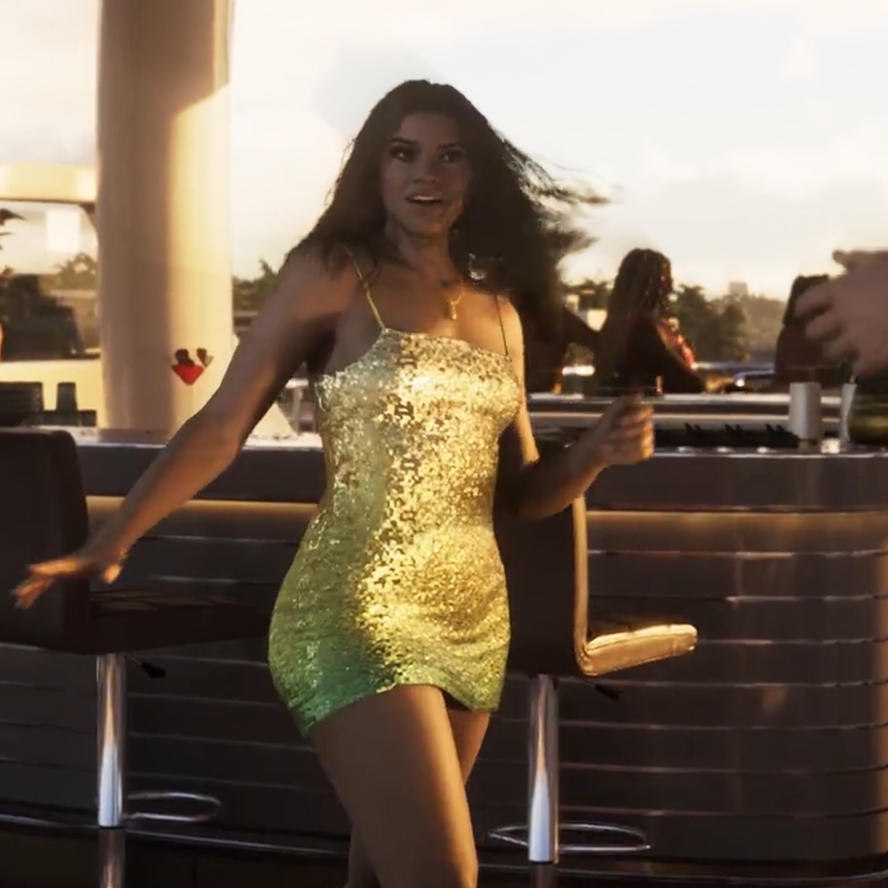 lucia golden dress Lucia Sequin Crochet Dress – Retrofete main image 0