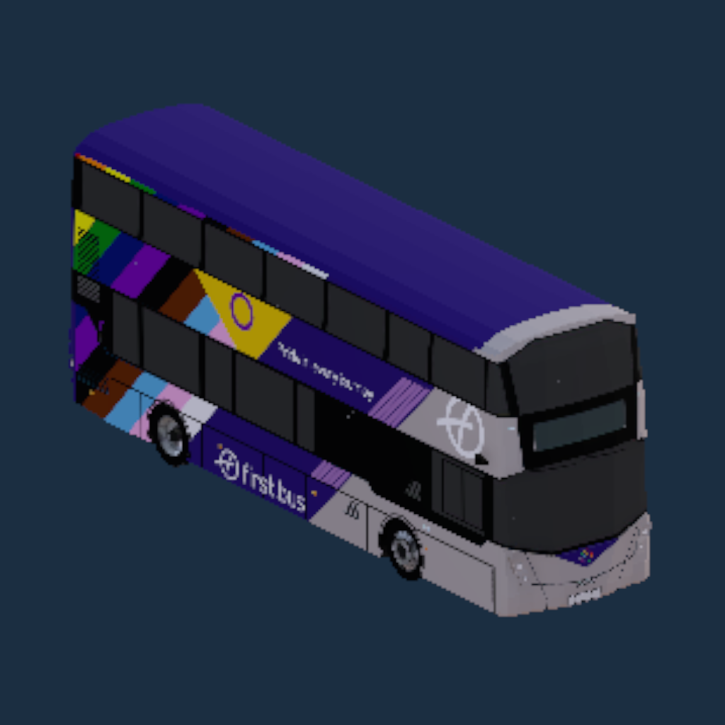 Wright Streetdeck Electroliner First Eastern Counties Ultraviolet Pride Branded