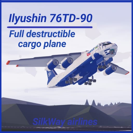 Ilyushin IL-76TD-90 SilkWay airlines (Full destructible)