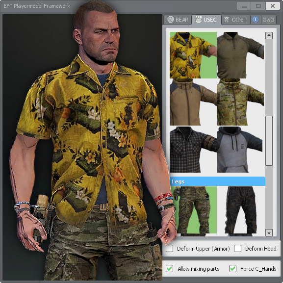 EFT - Clothing Framework for PMs (with PMC)