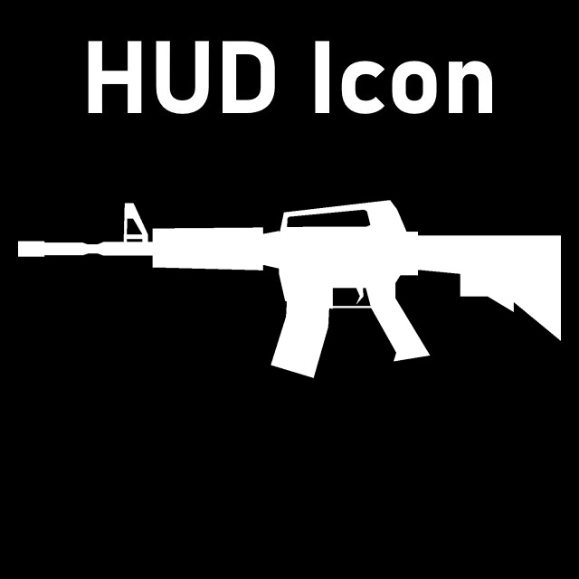 Counter-Strike Source - M4A1 HUD Icon (Assault Rifle)