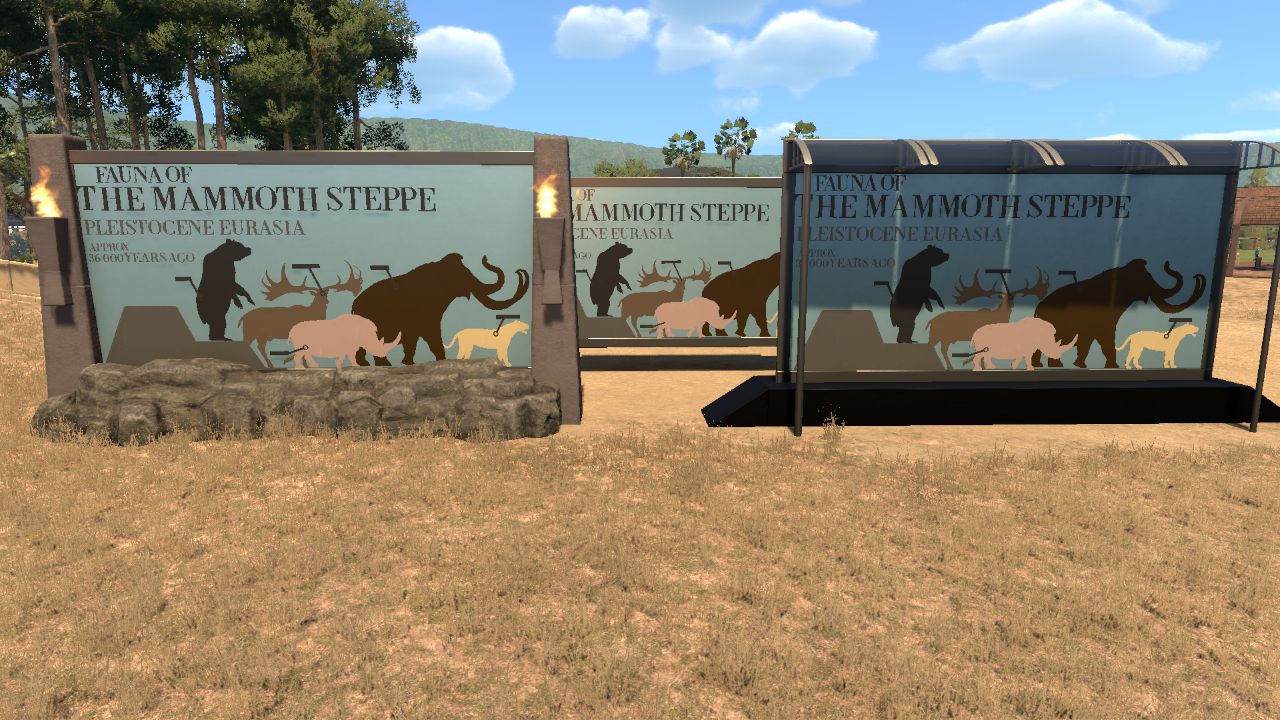 Mammoth steppe fauna sign set