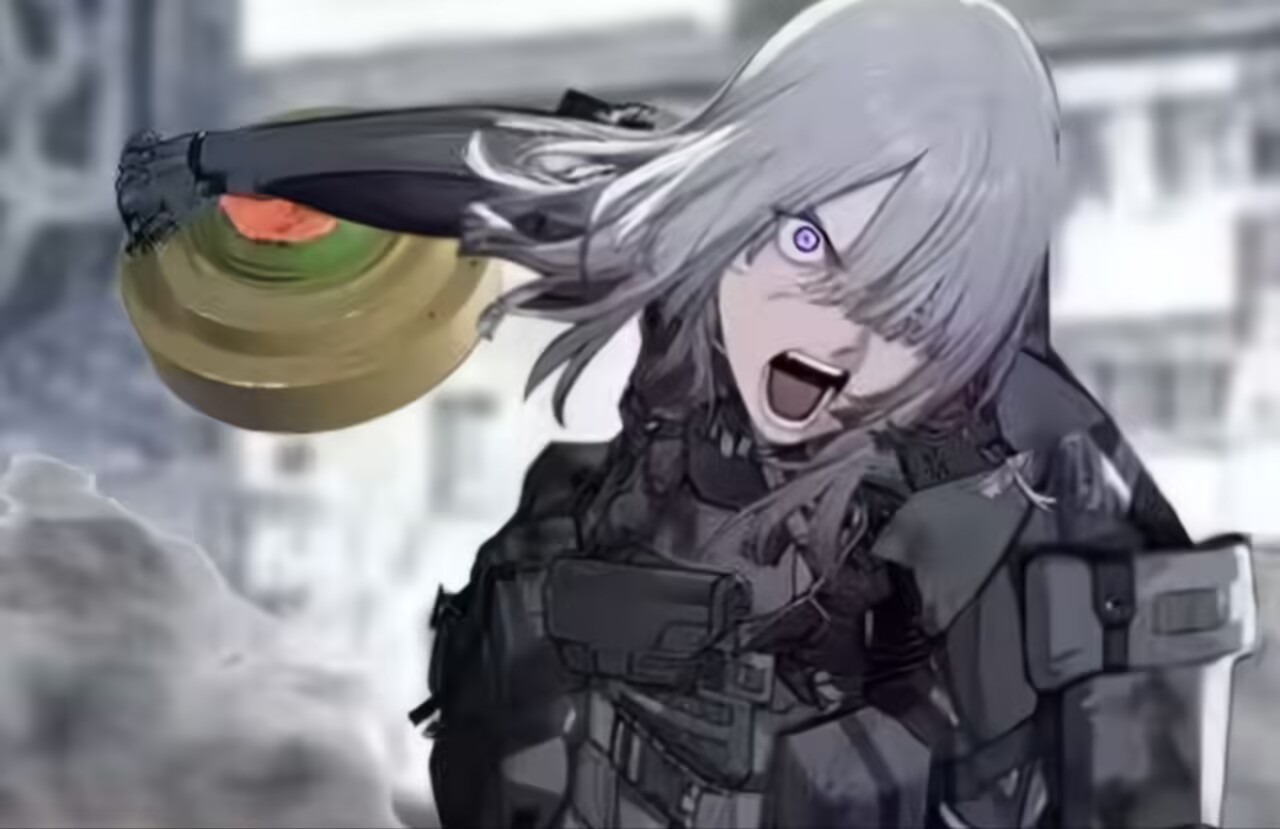 Girls'Frontline AK15 and Condemnator exoskeleton mecha