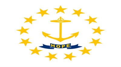 The flag of the state of Rhode Island