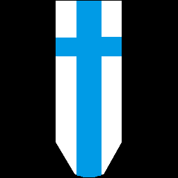 Blue and White cross