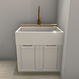 Linnea Kitchen sink 75 cm White