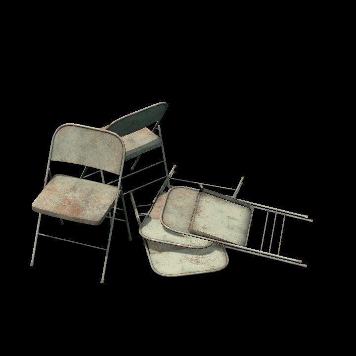 rusty folding chairs