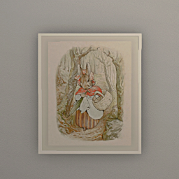Mrs. Rabbit -picture 60 x 70 cm