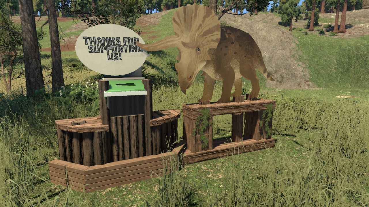 Triceratops "Thank You" Donation Box